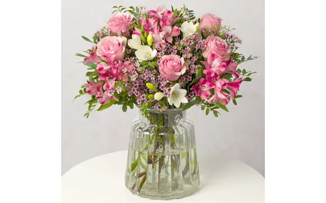 Pink Roses And Freesias