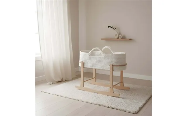 Clair De Lune Crochet Moses Basket Rocking Stand- White