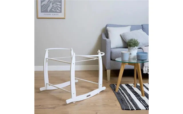 Clair De Lune Deluxe Rocking Moses Basket Stand- White - White
