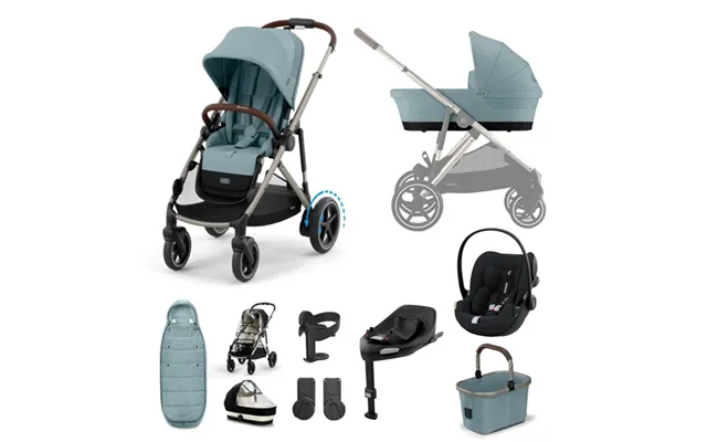 Cybex E-gazelle S Electric Single To Double - Cloud G Travel System- Stormy Blue