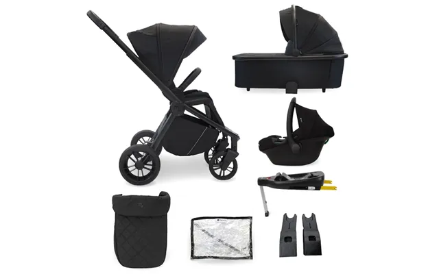 My Babiie Mb450i 3-in-1 Travel System- Black - With Isofix Base
