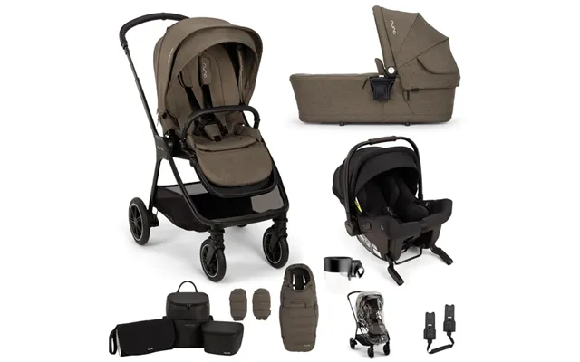 Nuna Triv Next Pipa Urbn Travel System- Pistachio - With Footmuff Cup Holder With Chan