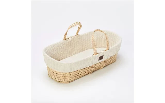 The Little Green Sheep Organic Knitted Moses Basket- Linen