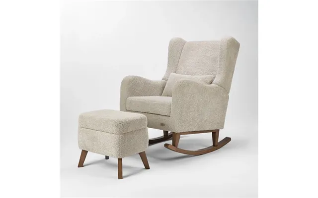 Tutti Bambini Harper Wingback Rocking Chair & Footstool- Teddy Mushroom