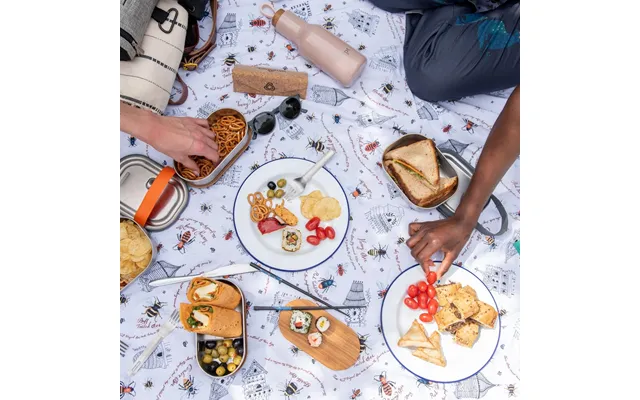 Bee Print Waterproof Picnic Blanket - Recycled Materials product image