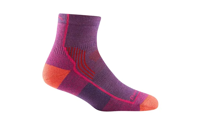 Ladies Ankle Midweight Hiking Seamless Merino Socks By Darn Tough Size L Colour Berry product image