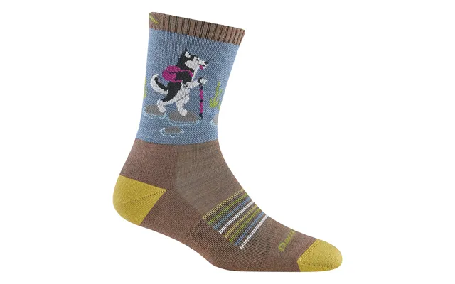 Ladies Merino Wool Animal Patterned Hiking Boot Socks By Darn Tough Size L Colour Bark product image