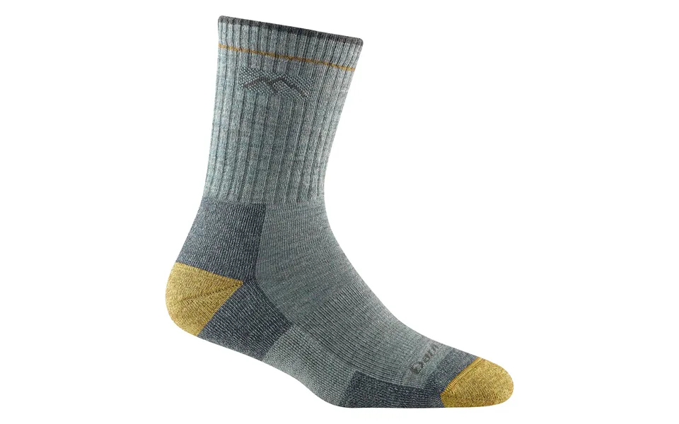 Ladies Micro Crew Cushioned Midweight Hiking Merino Wool Socks By Darn Tough Size L Colour Sage
