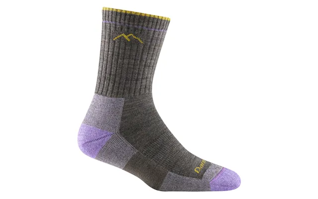 Ladies Micro Crew Cushioned Midweight Hiking Merino Wool Socks By Darn Tough Size L Colour Taupe product image