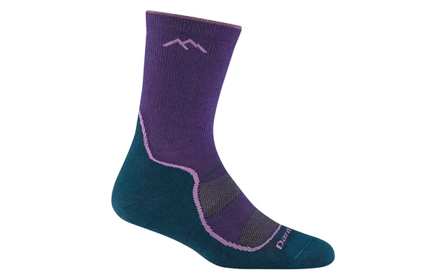 Ladies Micro Crew Lightweight Hiking Merino Socks By Darn Tough Size M Colour Grape product image