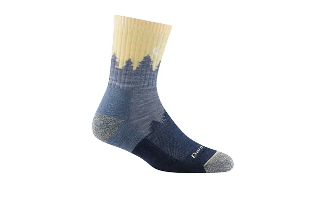 Ladies Micro Crew Midweight Hiking Merino Wool Seamless Socks By Darn Tough Size L Colour Light Denim