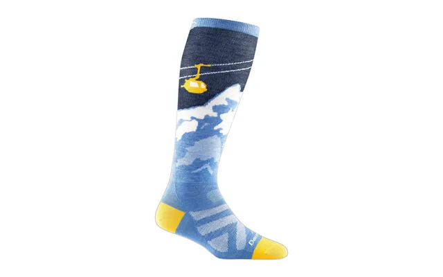 Ladies Over-the-calf Patterned Lightweight Ski Snowboard Merino Wool Socks By Darn Tough Size M Colour Midnight product image