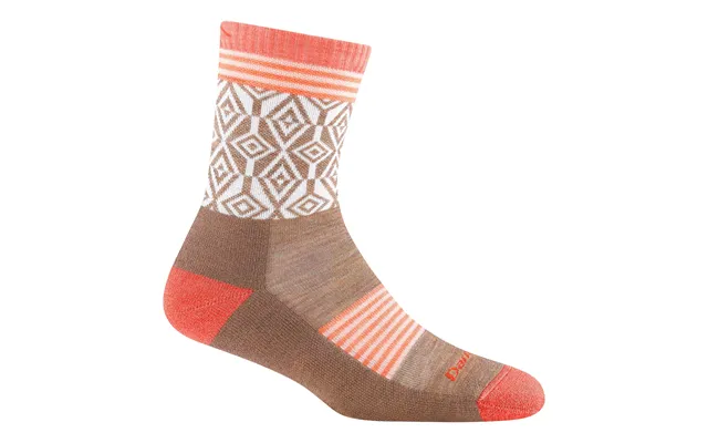 Ladies Patterned Micro Crew Hiking Merino Socks By Darn Tough Size M Colour Bark product image
