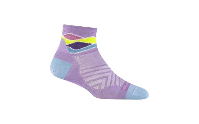 Ladies Quarter No Cushion Ultra-lightweight Running Merino Socks By Darn Tough Size M Colour Lavender product image