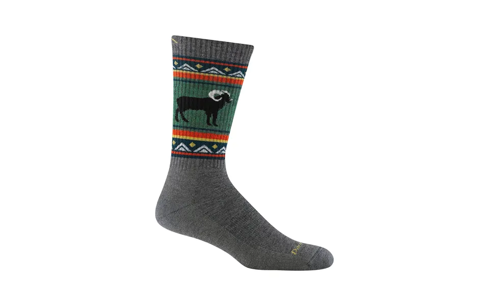 Mens Merino Wool Boot Midweight Seamless Patterned Hiking Socks By Darn Tough Size L Colour Gray