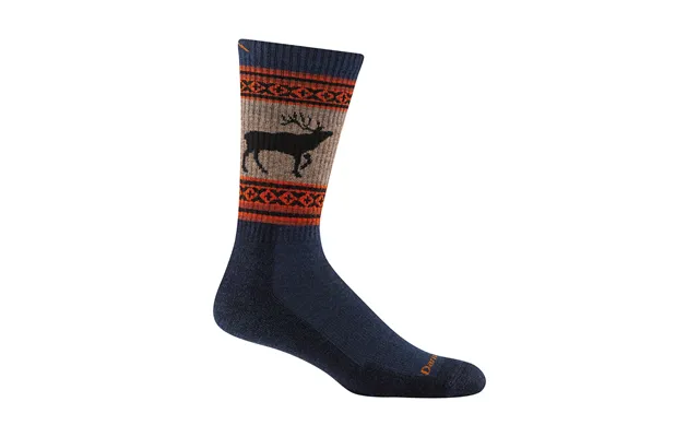 Mens Merino Wool Boot Midweight Seamless Patterned Hiking Socks By Darn Tough Size M Colour Eclipse