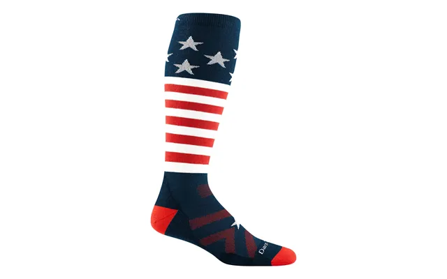 Mens Merino Wool Captain Stripe Us Flag Knee High Midweight Ski Snowboard Socks By Darn Tough Size L Colour Stars And St product image