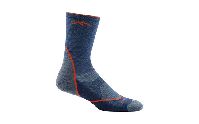Mens Merino Wool Crew Lightweight Anti Blister Hiking Socks By Darn Tough Size L Colour Denim product image