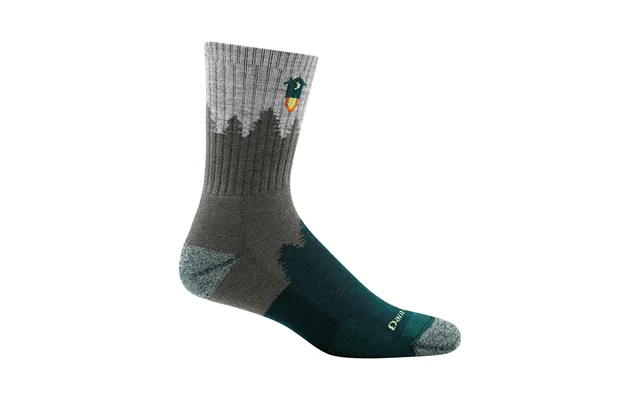 Mens Merino Wool Crew Midweight Seamless Hiking Socks By Darn Tough Size L Colour Green