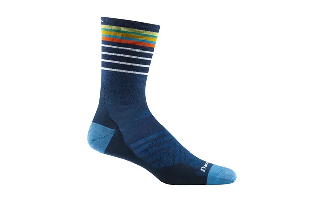 Mens Merino Wool Crew Ultra-lightweight Anti Blister Running Socks By Darn Tough Size L Colour Eclipse