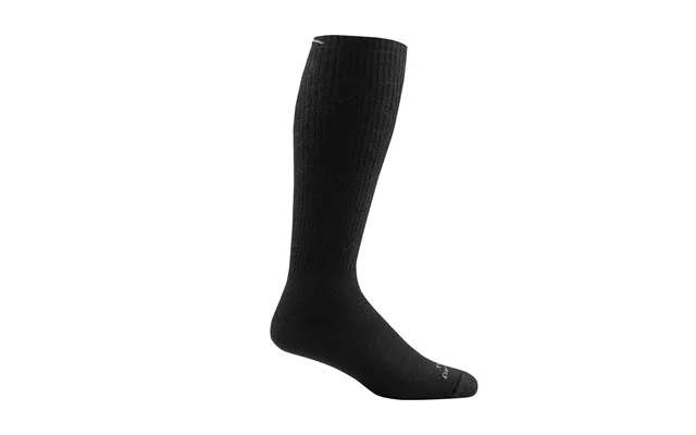 Mens Merino Wool Knee High Heavyweight Tactical Boot Socks With Full Cushion By Darn Tough Size M Colour Black product image