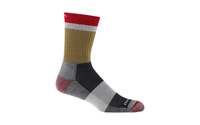 Mens Merino Wool Micro Crew Lightweight Seamless Hiking Socks By Darn Tough Size M Colour Ash product image
