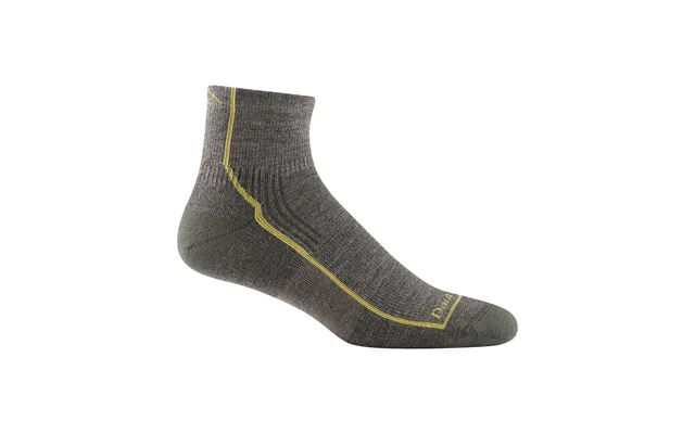 Mens Merino Wool Quarter Midweight Seamless Hiking Socks By Darn Tough Size M Colour Taupe