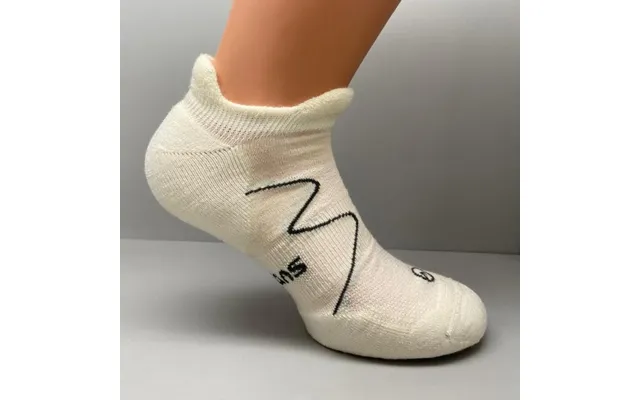 Merino No Show Socks - Set Of 2 By Moggans Size Large Colour White product image