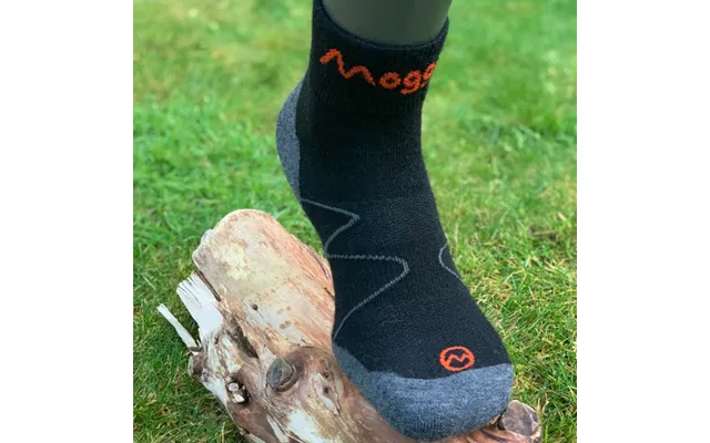 Merino Wool Ankle Running Socks - Set Of 2 By Moggans Size Extra Large Colour Black product image