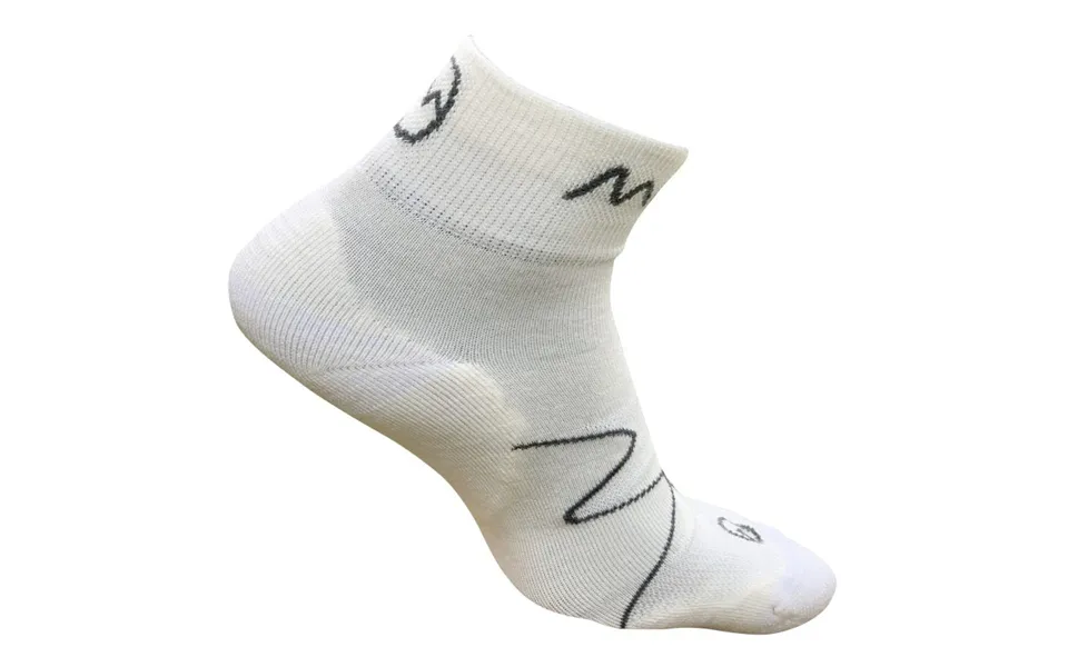 Merino Wool Ankle Running Socks - Set Of 2 By Moggans Size Medium Colour White