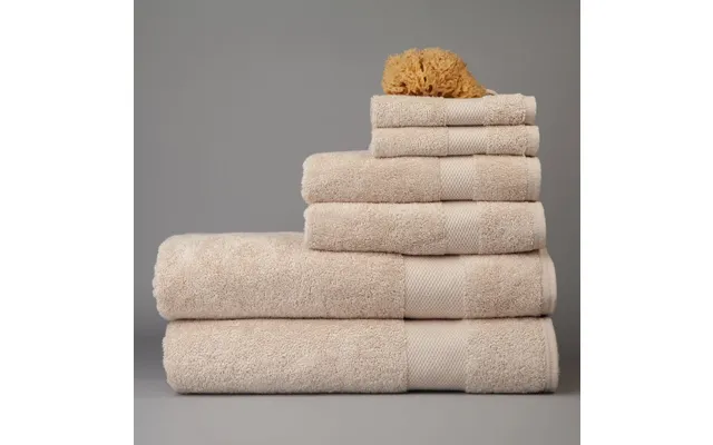 Organic Cotton Towels - Maxi Set Of Six By Dip & Doze Colour Flax