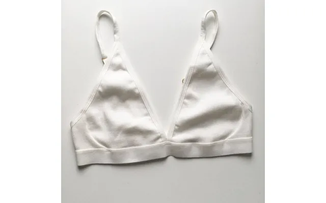 Ribbed Organic Cotton Soft Cup Bra By Elliot Organics Size Xs Colour White