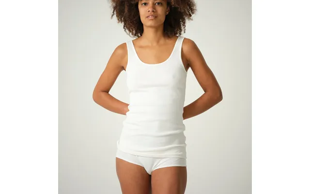 Ribbed Organic Cotton Tank Top By Elliot Organics Size 12 14 Colour White