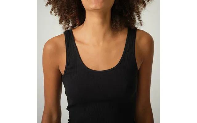 Ribbed Organic Cotton Tank Top By Elliot Organics Size 14 16 Colour Black