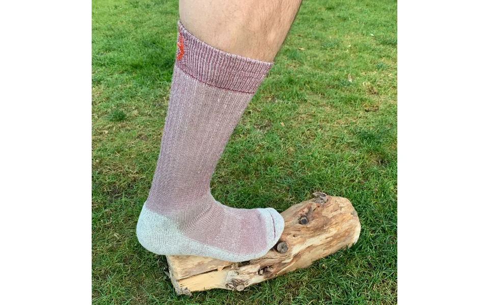 Stravaiger Midweight Merino Hiking Socks By Moggans Size Extra Large Colour Dearg Red