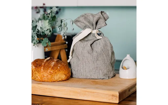 Striped Linen Bread Bag By Helen Round