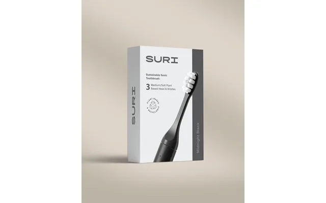 Sustainable Replacement Toothbrush Heads - Pack Of 3 By Suri Colour Midnight Black product image