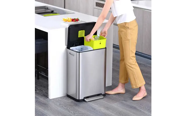 X Cube Recycling Bin - 20 20l By Eko Colour Option Stainless Steel
