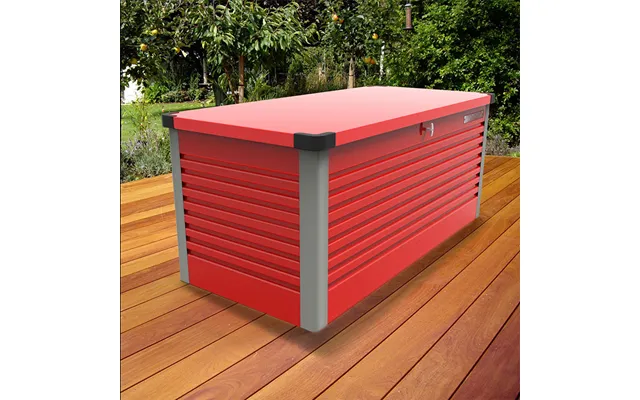 4x2 Trimetals Red Protect.a.box - Premium Metal Garden Storage