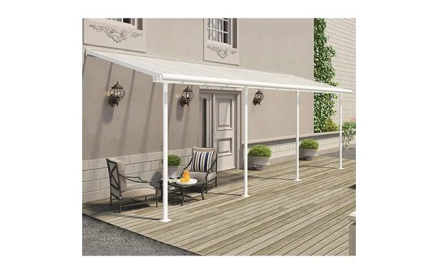 7' X 22' Palram Canopia Sierra White Clear Patio Cover 2.28m X 6