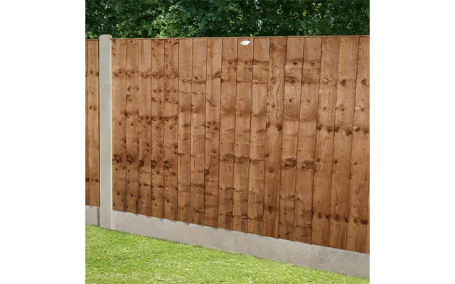 Forest 6' X 4' Brown Pressure Treated Vertical Closeboard Fence Panel 1