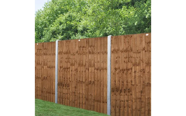 Forest 6' X 6' Brown Pressure Treated Vertical Closeboard Fence Panel 1