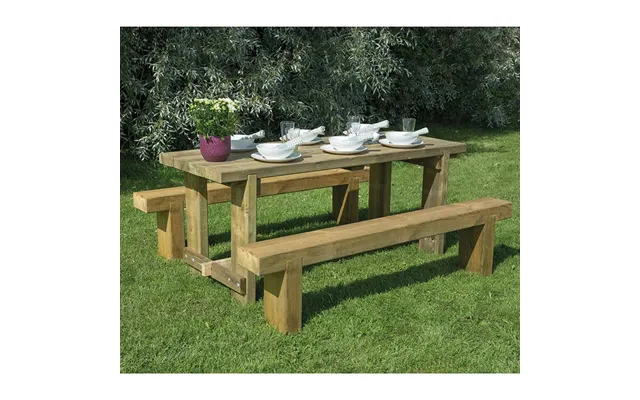 Forest Sleeper Bench & Refectory Wooden Garden Table Set 6'x2' 1 product image