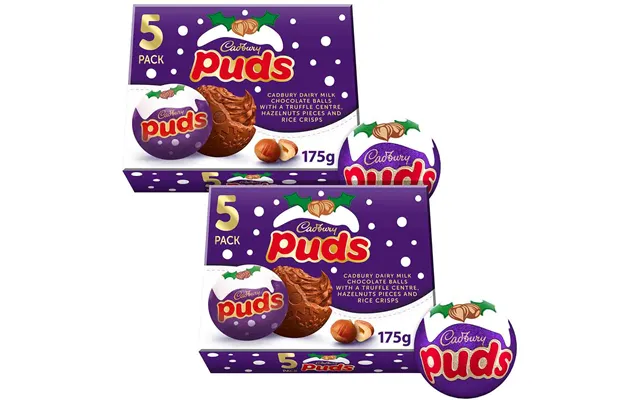 Cadbury Chocolate Puds Box 5 Pack 175g Bundle Of 2
