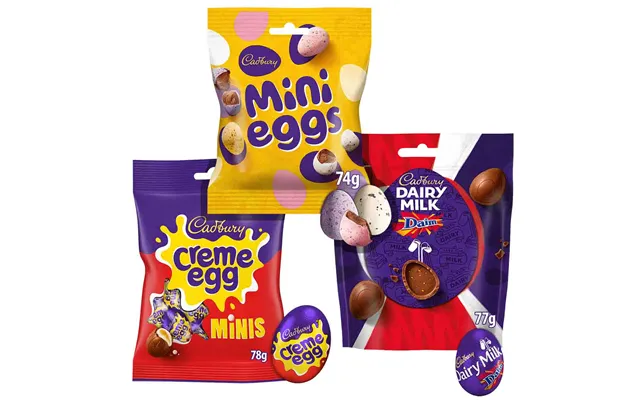 Cadbury Mini Eggs & Creme Egg Minis Chocolate Bags Bundle Of 3