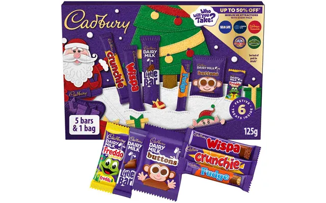 Cadbury Santa Christmas Selection Box 125g Bundle Of 2