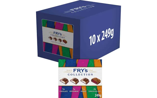 Fry's Collection Milk & Dark Chocolate Selection Box 249g Box Of 10