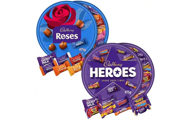 Heroes & Roses Chocolate Tubs 475g Bundle Of 2