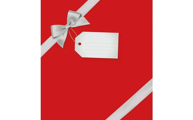 Red With Silver Bow Square Calendar Gift Wrap Envelope