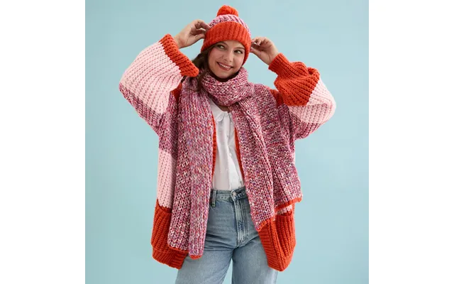 Florence Scarf And Lolly Hat Set - Orange
